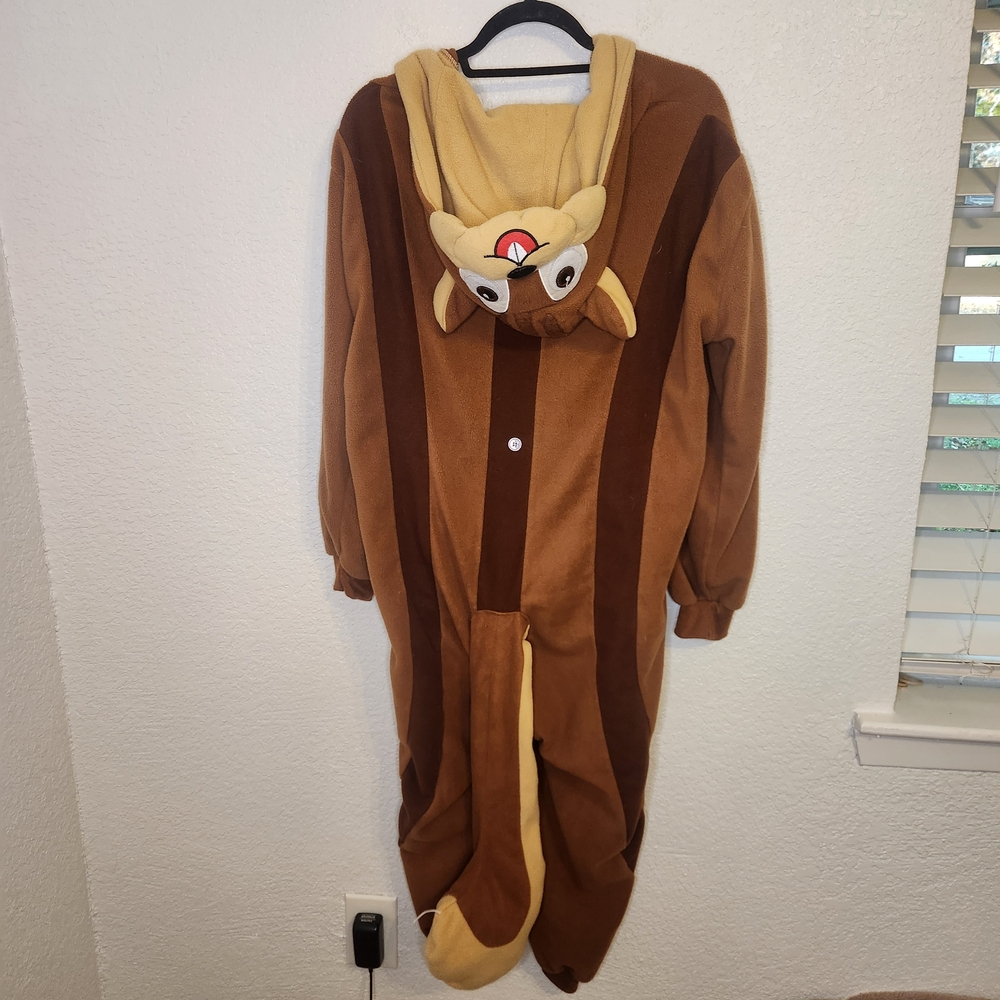Brown squirrel Onesie Costume size S Adult Unisex Novelty Union Suit - Picture 8 of 14